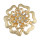 P-0361 Bohomian Style Vintage Gold Silver Plated Alloy Flower Shape Crystal Scarf Buckle Brooch Women & Girl Accessory