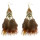 E-4019 Bohemian Indian Vintage Retro Style Gold Plated Alloy Butterfly Shape Red Yellow Feather Tassel Dangle Drop Long Earrings For Women Jewelry