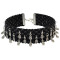 N-6719 Punk Style Black Leather Rope Braid Choker Alloy Waterdrop Charms Short Clavicle Wide Necklace Women Jewelry