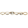 R-1428 Fashion 6pcs/set Vintage Joint Knuckle Nail Stimulated Pearl Rhinestone Zircon Midi Ring Set Jewelry