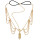 F-0385 Fashion Gold Plated Rhinestone Pearl Pendant Hairband Korea Style Elastic Band Headwear for Women Jewelry