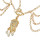 F-0385 Fashion Gold Plated Rhinestone Pearl Pendant Hairband Korea Style Elastic Band Headwear for Women Jewelry