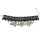 N-6716 Bohemian Black Sexy Lace Choker Resin Beads Coins Tassels Necklace for Women Jewelry