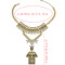 N-6725 Bohemia Rhinestone Long Pendant Necklace Fashion Gold Plated Crystal Charm Choker Necklaces for Women Jewelry
