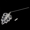P-0358 Fashion Gold Silver Plated Alloy Resin Beads Leave Shape Brooch Pin  Suit Jacket Accessories For Women & Girls Accessory