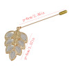 P-0358 Fashion Gold Silver Plated Alloy Resin Beads Leave Shape Brooch Pin  Suit Jacket Accessories For Women & Girls Accessory