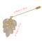 P-0358 Fashion Gold Silver Plated Alloy Resin Beads Leave Shape Brooch Pin  Suit Jacket Accessories For Women & Girls Accessory