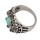 R-1432 3pcs/set Fashion Vintage  Turquoise Joint Knuckle Nail Crystal Rhinestone Midi Ring Set Jewelry for Women