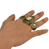 R-1432 3pcs/set Fashion Vintage  Turquoise Joint Knuckle Nail Crystal Rhinestone Midi Ring Set Jewelry for Women