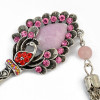 F-0390 Vintage Silver Plated Alloy Hairpin Fashion Ethnic Tribal Rhinestone Peacock Headwear for Women Hair Jewelry