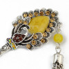 F-0390 Vintage Silver Plated Alloy Hairpin Fashion Ethnic Tribal Rhinestone Peacock Headwear for Women Hair Jewelry