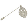 P-0366 Fringed Crystal Leaves Brooch Pin Cardigan Sweater Shawl Corsage