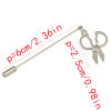 P-0367 Fashin Gold Silver Plated Alloy Rhinestone Rudder Scissors Shape Brooches Pins Suit Jacket Unisex Accessory