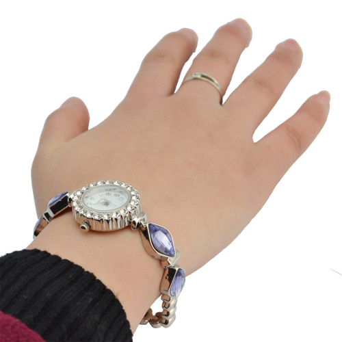 B-0836 New Arrival 18k Gold Filled Watches Bangle Rhinestone crystal Flower Women Bracelet Dress Quartz Watch Casual Wristwatch Free Shipping