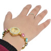 B-0836 New Arrival 18k Gold Filled Watches Bangle Rhinestone crystal Flower Women Bracelet Dress Quartz Watch Casual Wristwatch Free Shipping