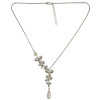 N-6724 Fashion Vintage Pendant Charm Chain Flower Pearl Adjustable Necklace for Women