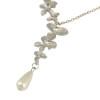 N-6724 Fashion Vintage Pendant Charm Chain Flower Pearl Adjustable Necklace for Women