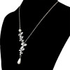 N-6724 Fashion Vintage Pendant Charm Chain Flower Pearl Adjustable Necklace for Women