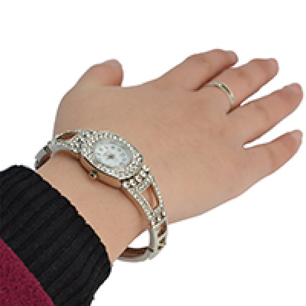 B-0835 New Arrival European Watches Bangle Crystal Rhinestone Women Bracelet Dress Quartz Watch Casual Wristwatch