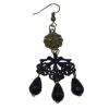 E-4029 Retro Vintage Long Drop Earrings For Women Resin Beads Lace Dangle Earring Fashion Party Jewelry