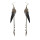 E-4031 Bohemian Brown Feather Tassel Drop Hook Earring Dangle Earrings for Women Jewelry