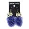 E-4034 New Fashion 5 Color Long Feather Owl Shape Fishhook Drop Dangle Earrings For Women Jewelry