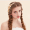 F-0398 Unique Design Fashion Gold Plated Alloy Leaf Shape Hairclip Hair Clips Hair Accessory For Women Jewelry