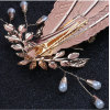 F-0398 Unique Design Fashion Gold Plated Alloy Leaf Shape Hairclip Hair Clips Hair Accessory For Women Jewelry