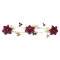 F-0396 Fashion Red Flower Gold Hairbands Wedding Tiara Pearl Headbands Bridal Hair Jewelry Accessories