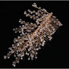 F-0400 Fashion Design Golden Plated Copper Wire Crystal Tree Shape Hairclip Hair Clips Combs For Women Hair Accessory Jewelry