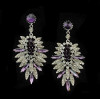 E-4045 5 Colors Luxury Drop Earring Inlay Crystal Rhinestone  Dangle Long Earrings For Women Jewelry