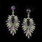 E-4045 5 Colors Luxury Drop Earring Inlay Crystal Rhinestone  Dangle Long Earrings For Women Jewelry