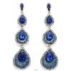 E-4052 5 Styles Bohemian Shiny Diamante Crystal Teardrop Pendant Dangle Long Earrings for Women Jewelry