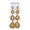E-4052 5 Styles Bohemian Shiny Diamante Crystal Teardrop Pendant Dangle Long Earrings for Women Jewelry