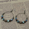 E-4048 Bohemian Fashion Bronze Round  Earrings  Dangle Drop Earring for Women Jeweley