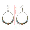 E-4048 Bohemian Fashion Bronze Round  Earrings  Dangle Drop Earring for Women Jeweley