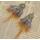 E-4056 Bohemian Jewelry Brown Feather Beads Tassels Long Drop Dangle Earrings For Women