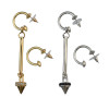 E-4055 New Arrival Fashion  Irregular  Silver/Gold plated Crystal  Long Dangle Ear Stud Earrings