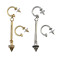 E-4055 New Arrival Fashion  Irregular  Silver/Gold plated Crystal  Long Dangle Ear Stud Earrings