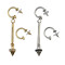 E-4055 New Arrival Fashion  Irregular  Silver/Gold plated Crystal  Long Dangle Ear Stud Earrings