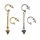 E-4055 New Arrival Fashion  Irregular  Silver/Gold plated Crystal  Long Dangle Ear Stud Earrings
