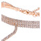 N-6742 Nightclub Super Sexy Choker Necklace Double Layer Full Rhinestones Crystal Wide Collar Necklace