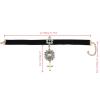 N-6740 Fashion Jewelry Big Rhinestone Adjustable Choker Necklace Velvet Necklace for Women