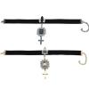N-6740 Fashion Jewelry Big Rhinestone Adjustable Choker Necklace Velvet Necklace for Women