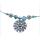 N-6738 Bohemian Antique Silver Flower Shape Pendant Necklace Fashion Turquoise Beads Necklaces Party Jewelry