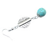 E-4053 Bohemian Silver Plated Drop Earrings Natural Turquoise  Hook Dangle Earring Women Jewelry