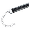N-6755 4 Colors Leather Diamante Crystal Choker Necklace For Charm Women Jewelry