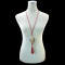 N-6753 New Arrival Bohemian Pendants Tassel Charm Crystal Rhinestone Necklace Women Jewelry