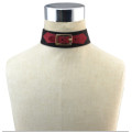 N-6750 Gothic Jewelry Women Black Red Velvet Choker Necklace Adjustable Boho Short Necklaces