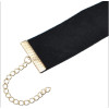 N-6750 Gothic Jewelry Women Black Red Velvet Choker Necklace Adjustable Boho Short Necklaces